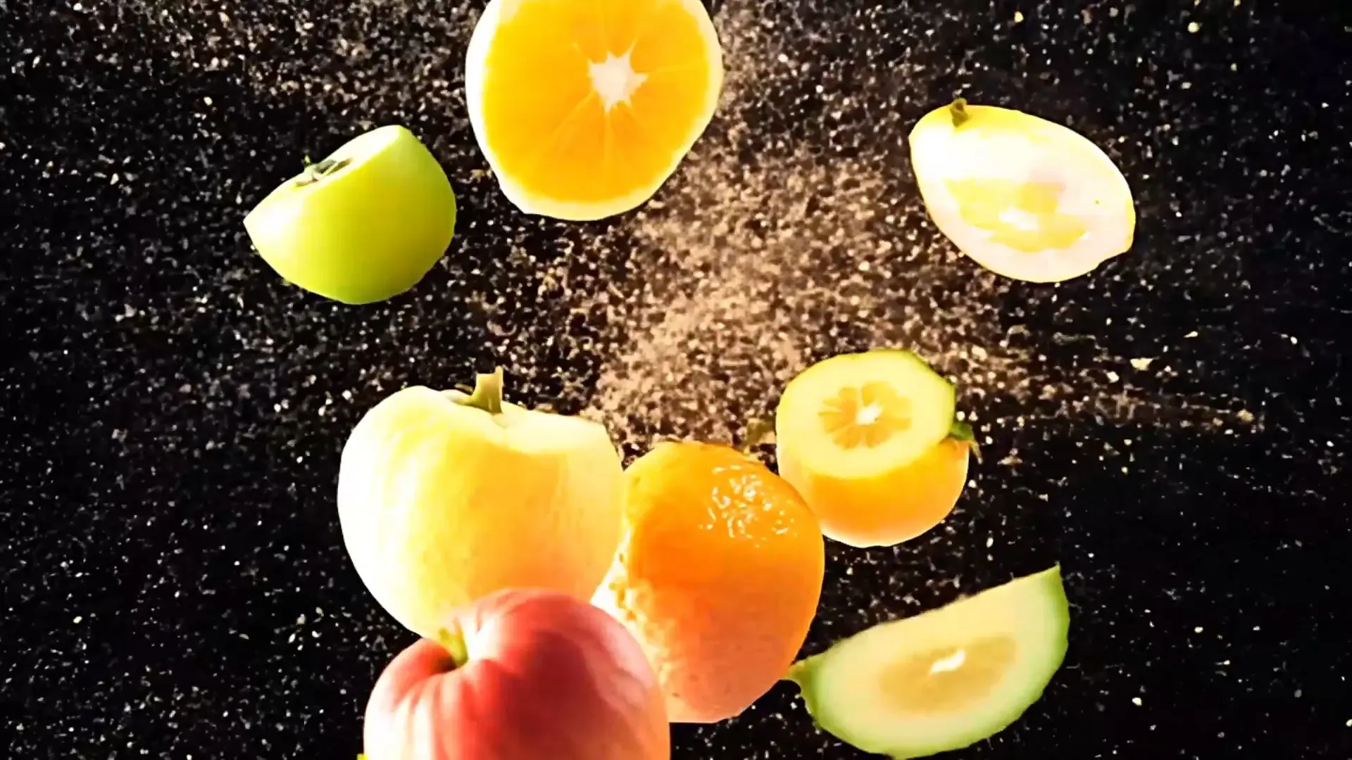 Citrus and Apple Overlay for Healthy Lifestyle Promo